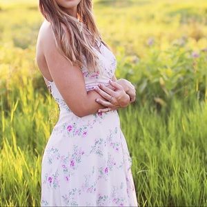 lulus full length floral dress